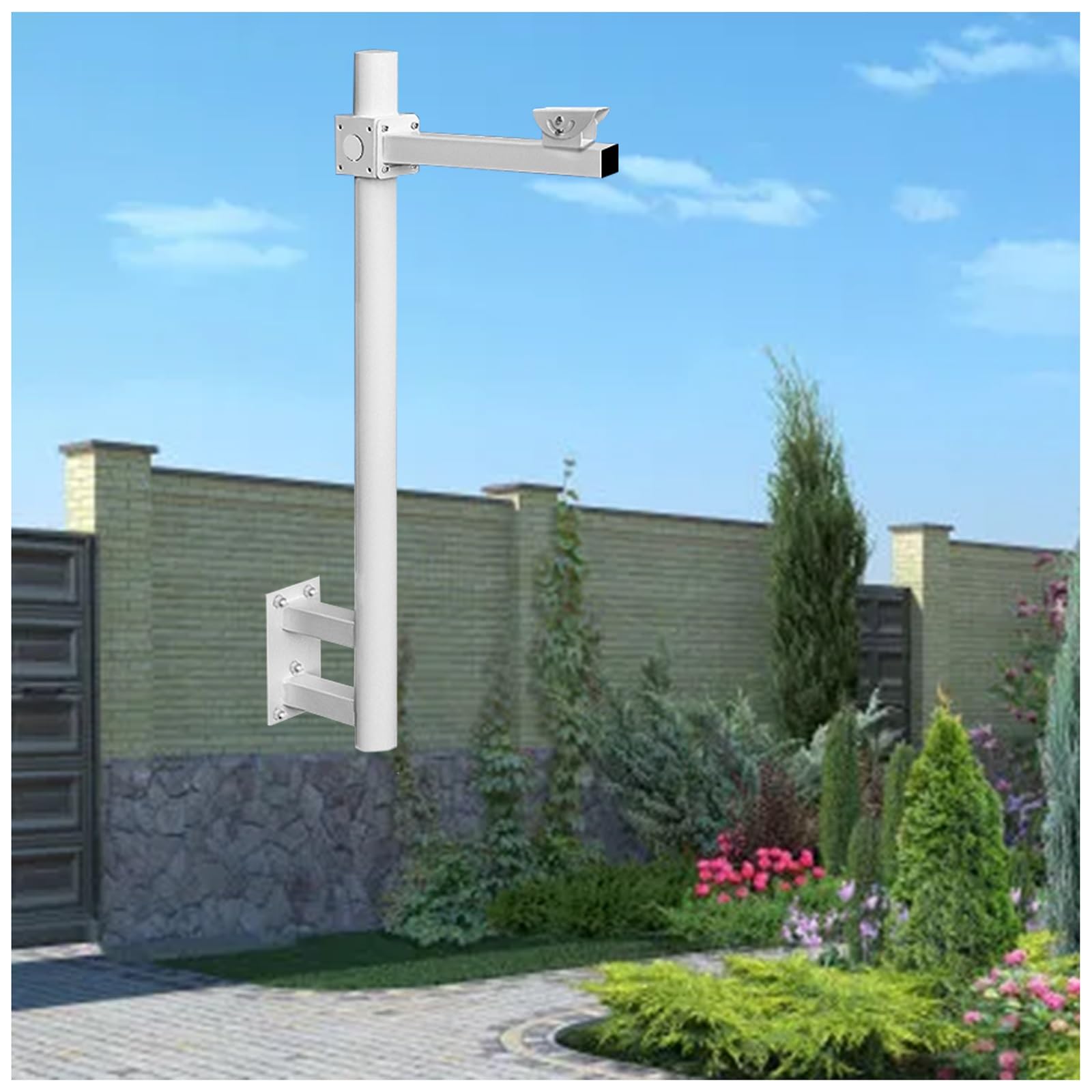 Wandhalterung für Überwachungskameras, Metall-Überwachungshalter für CCTV/IP/PTZ/Dome/Box-Kamera, Innenhof-Lichtpfostenhalterung, 500 mm