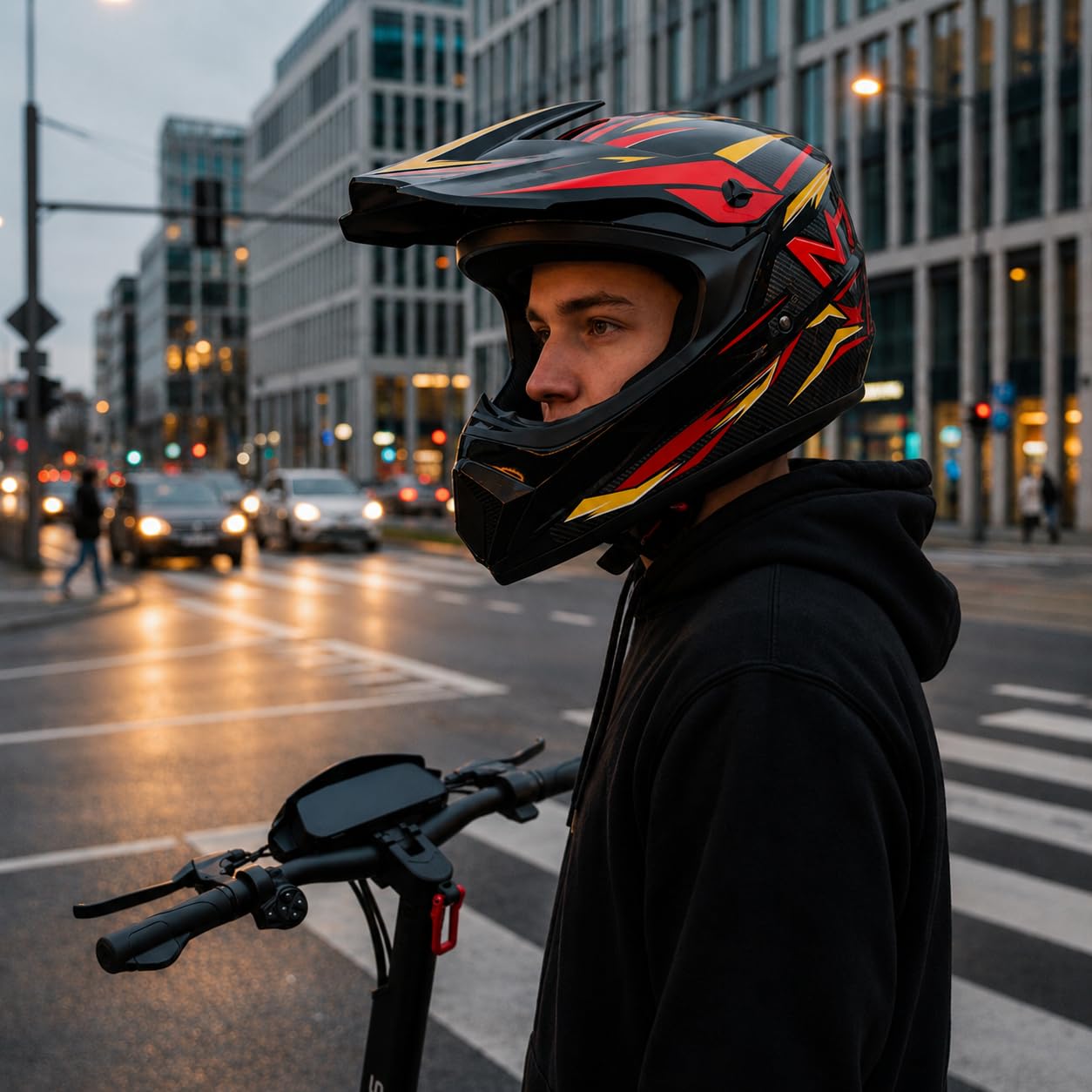 Casco Integral Mtous Daytona Talla L - Casco de protección para bicicleta, patinete y patineta, peso ligero, cómodo y resistente