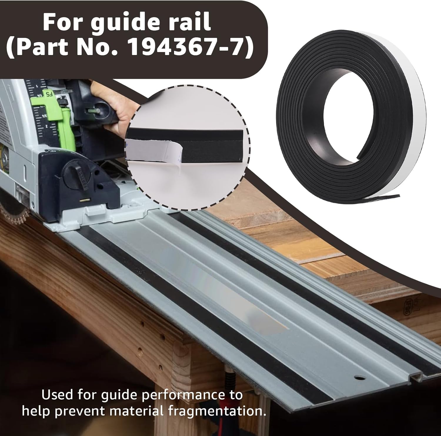 194419-4 Splinter Guard Replacement Strip,Compatible with Makita Track Saw,118" for use with Model SP6000J/J1