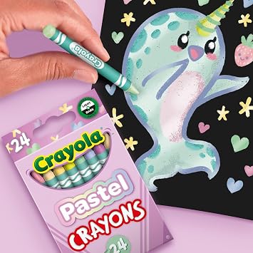 Crayola 521835 Pastel Crayons, 24 Colors, Authentic