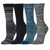 Kirkland Signature Ladies' Crew Socks Extra-Fine Merino Wool, Blue, 4 Pairs