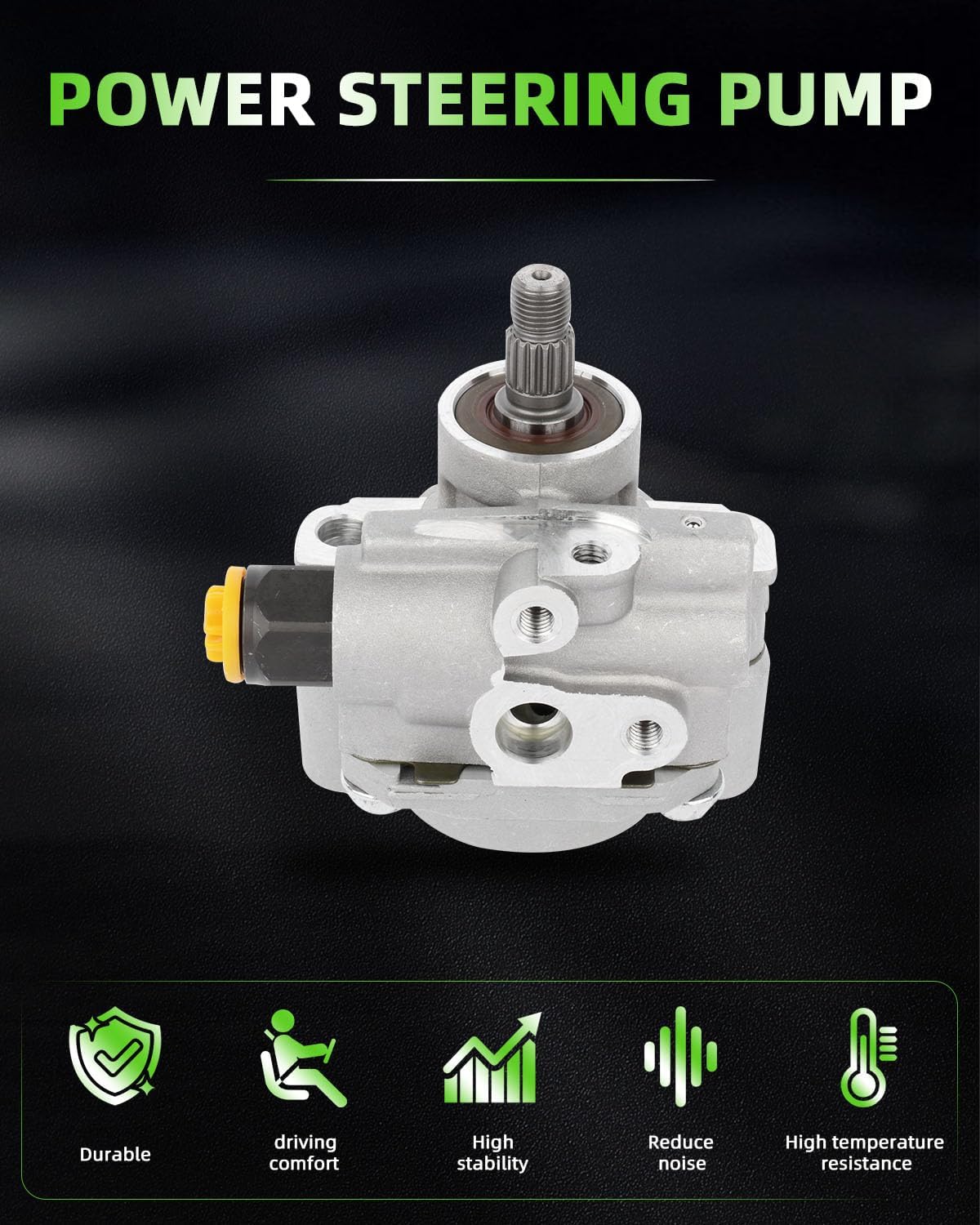 SCITOO Power Steering Pump Compatible for 1992 1993 1994 1995 1996 1997 1998 1999 2000 2001 for Toyota Camry, 1999 2000 2001 for Toyota Solara, 21-5876 Power Steering Pump Kit