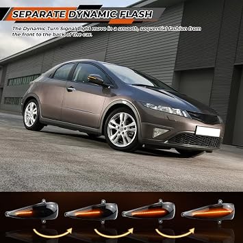 LED Dynamic Turn Signal Mirror Indicator Fit for Honda Civic MK8