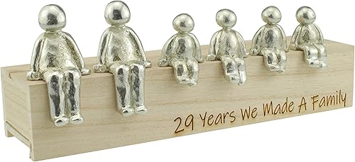 Miniatura 1 de Idea del 29 aniversario  29 años que hicimos un adorno de metal familiar  Elige tu combinación familiar (4 niños)