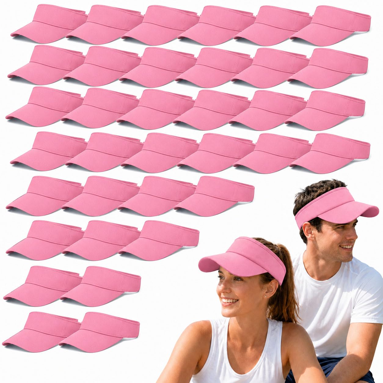 Adjustable Sport Sun Visor Hats Bulk Solid Color Blank Golf Cap Anti Ultraviolet for Beach Tennis Baseball