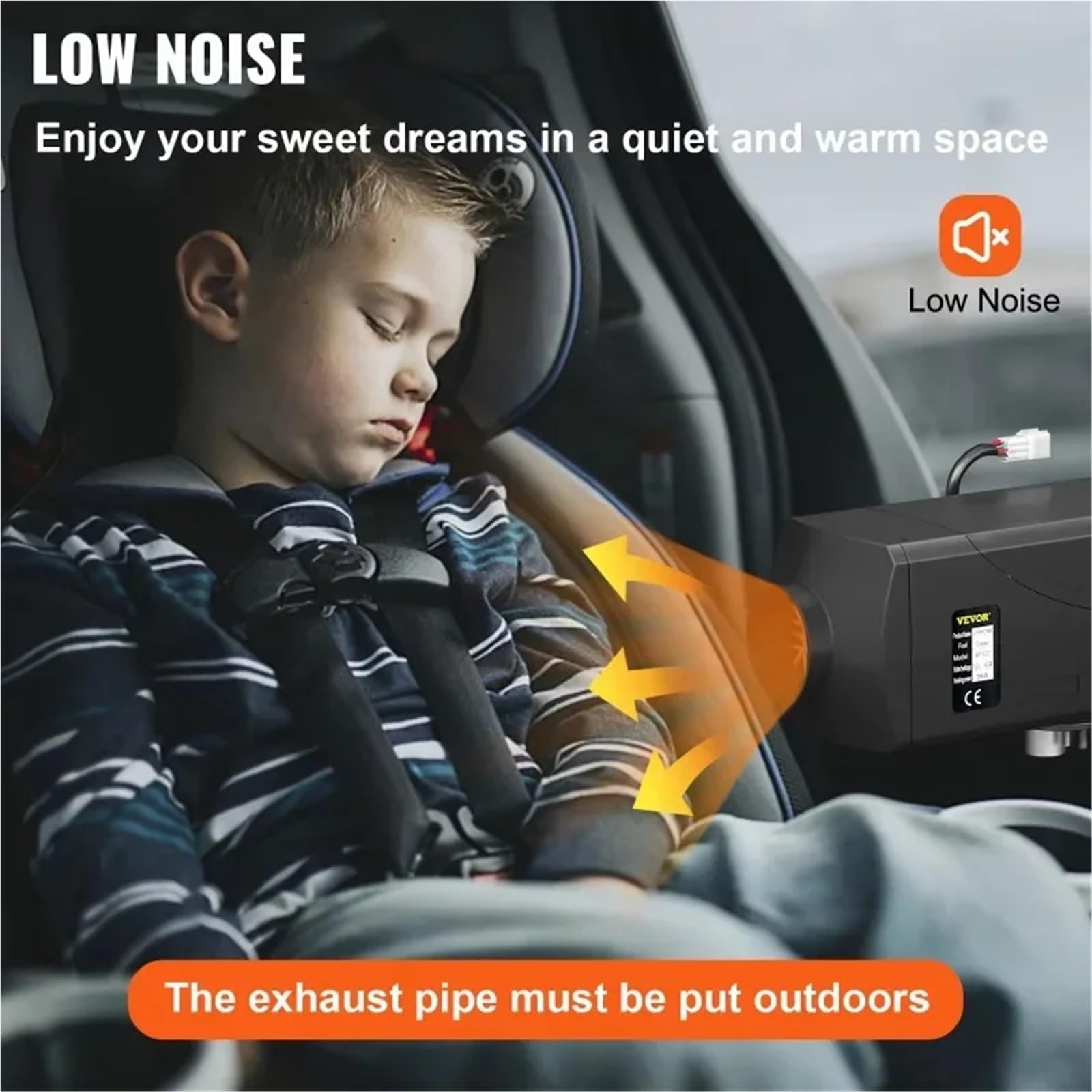 Nagrzewnica postojowa Ogrzewacz Samochodowy Na Olej Napędowy Podgrzewacz Powietrza Na Olej Napędowy 12 V/24 V, 2/5 KW,Do Zestawów Grzewczych Do Przyczep Ciężarowych I Łodzi samochodowy(12V24V 2KW)