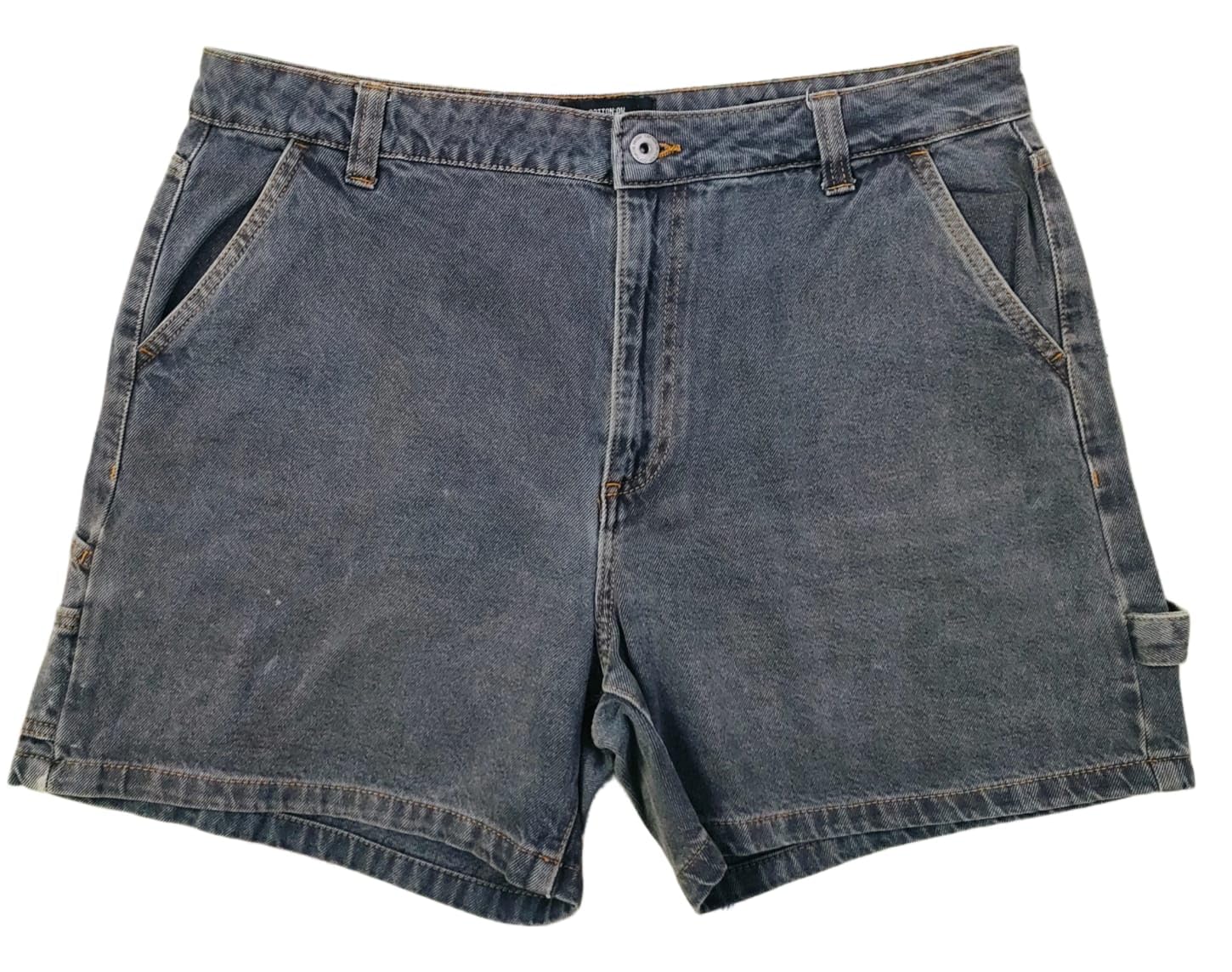 happening Plus Size Women Non Stretch Denim Regular Fit Shorts - Length 17 inches - HIGH Rise - Grey Color - Waist Size (2XL) 36 to (3XL) 38 inches-picture-22