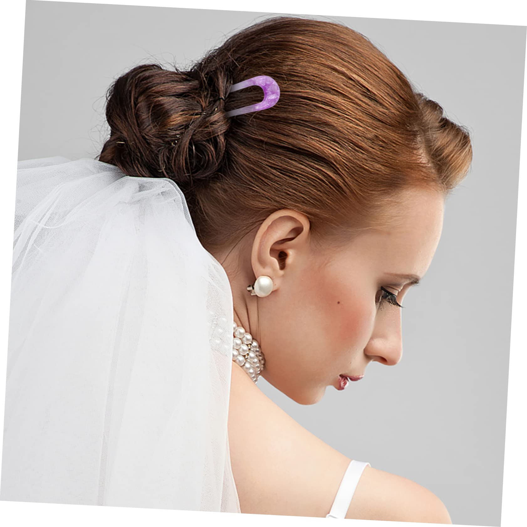 FOMIYES 8 Piezas Horquilla De Acetato En Forma De u Accesorios De Peinado Cabello Horquilla Francesa Pinzas De Pelo Francés Gancho Poli Tu Bollo De Las Mujeres Ácido Acético Porcelana Bola