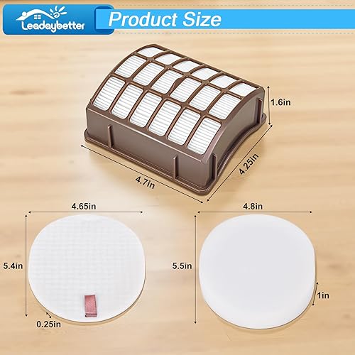 Miniatura 3 de Leadaybetter 2 filtros HEPA + 4 filtros de espuma y fieltro para Shark Navigator Professional (NV70 NV71 NV80 NVC80C UV420) y Rotator Professional