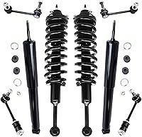 Vista 178 de Detroit Axle - Kit de puntales delanteros para Ford 2000-2004 Focus 2 puntales con muelle helicoidal 2 brazos de control inferiores con rótulas 2001