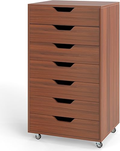 Miniatura 21 de Archivador, archivador blanco con ruedas universales, soporte para impresora de madera con almacenamiento, archivadores rodantes para oficina