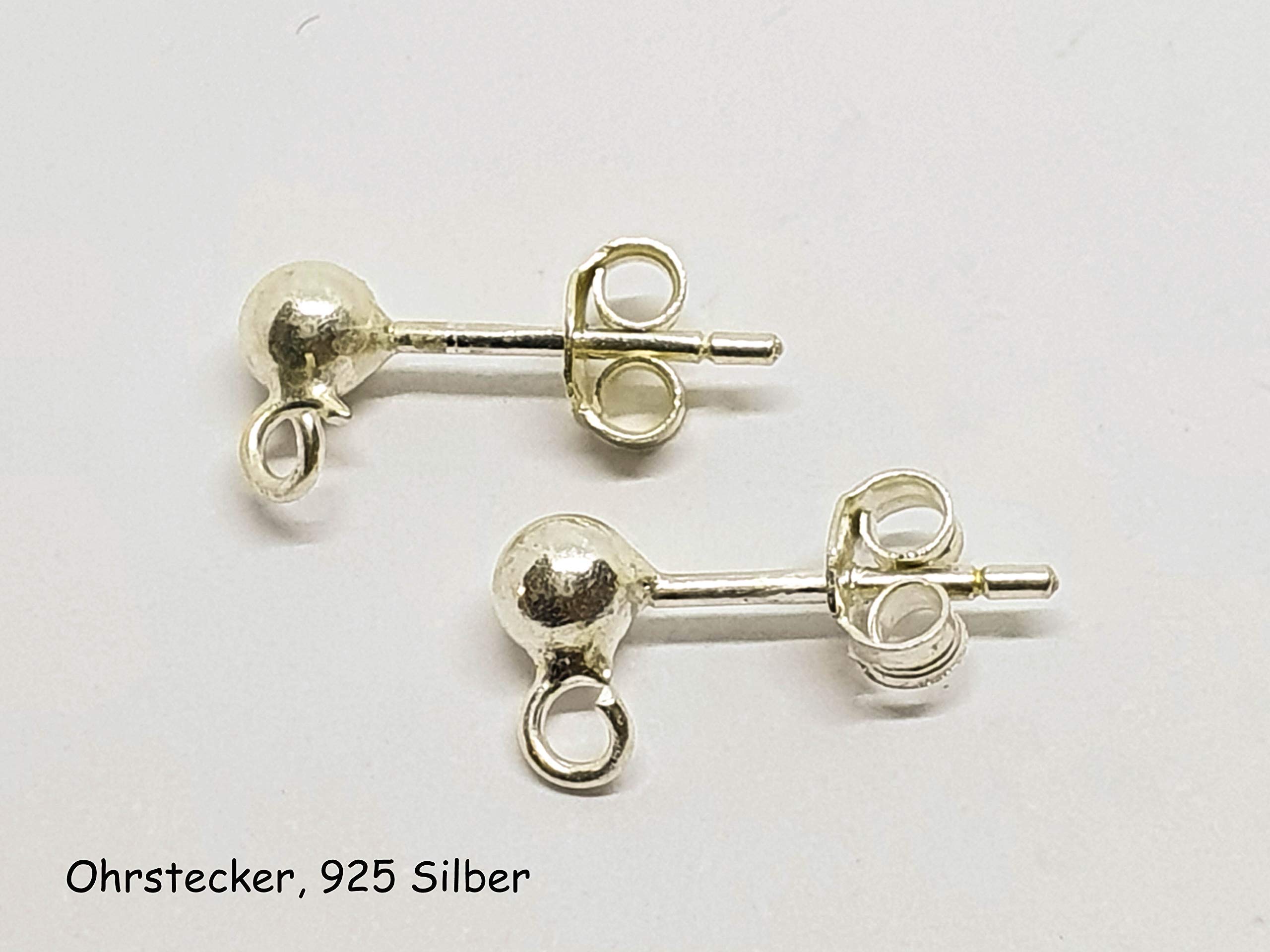 IohanaSchmuck Ohrschmuck Handmade 925 Silber Ohrringe, Ohrclips mit hochwertigen Kristalle Swar Herz Cyclamen Opal, eigene Herstellung