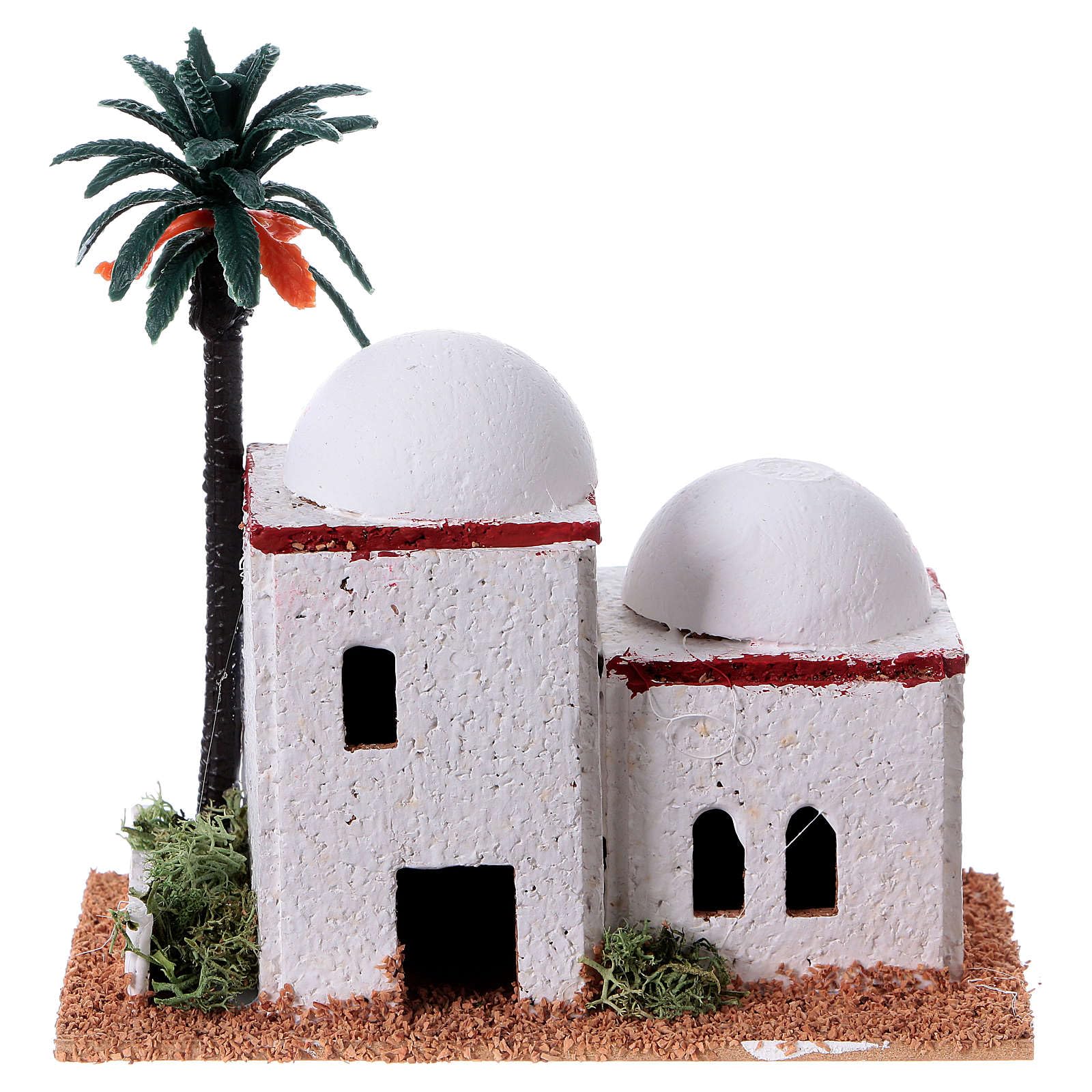 Holyart Arabisches Haus mit Palme 13x12x7cm für Krippe