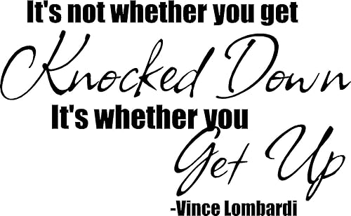 No es si te derriban es si te levantas inspirador de fútbol de pared de refranes, campeonato de campeonato.