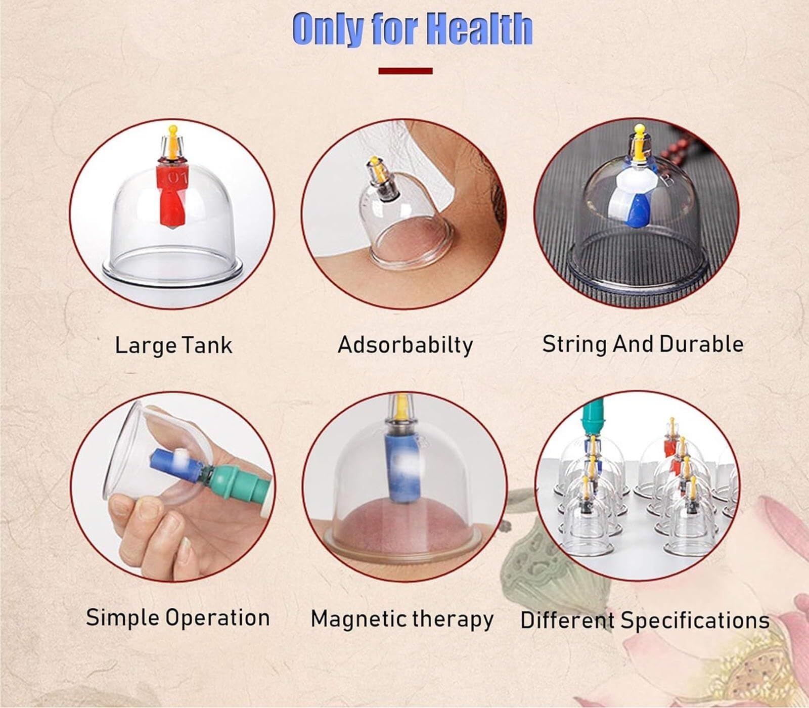 Set di coppettazione sottovuoto biomagnetica da 12 tazze, kit professionale per massaggio tradizionale cinese, per sollievo dal corpo domestico