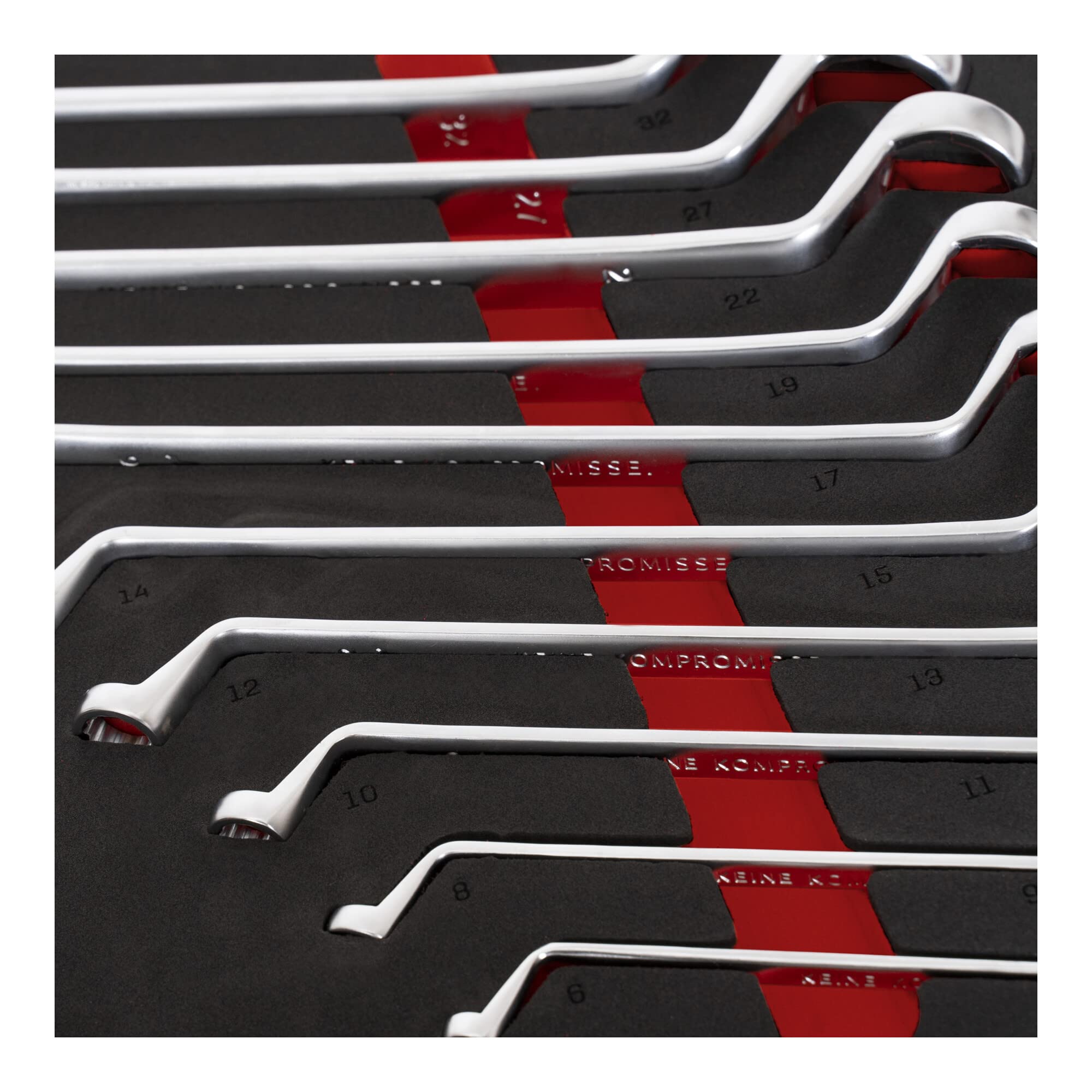 STIER Doppelmaulschlüssel Set 12-teilig - SW 6-32mm In Weichschaum-Einlage