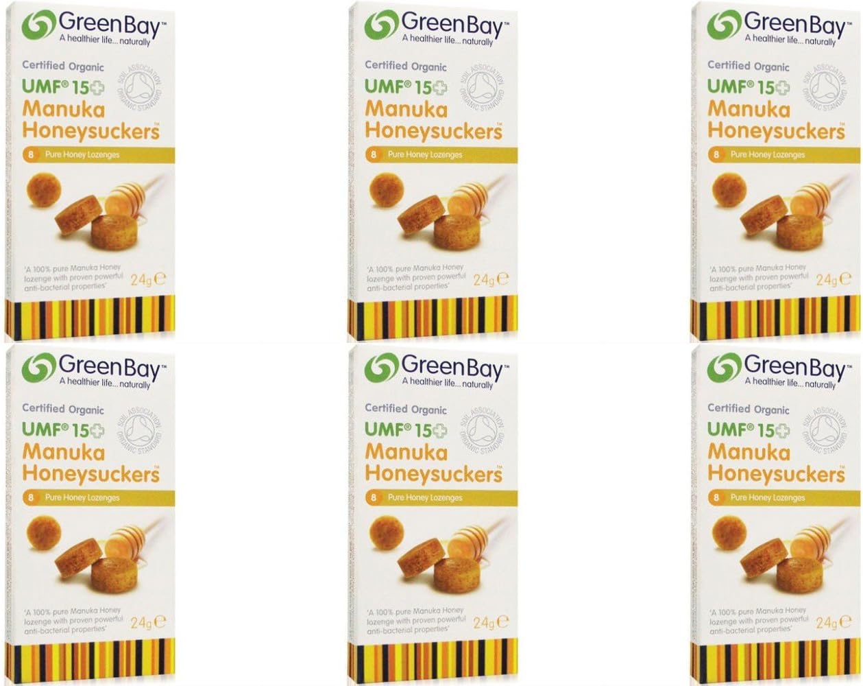 (6 PACK) - GreenBay Harvest - 12+ NPA Manuka Honey | 8 lozenges | 6 PACK BUNDLE