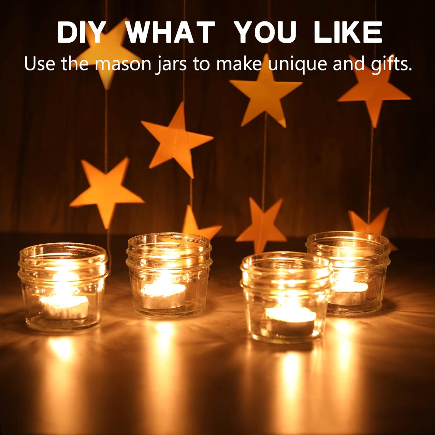 Small Mason Jars 4 oz - 12 Pack Glass Canning Jars with Regular Airtight Lids and Bands, Mini Clear Mason Jars for Preserving, Honey, Jam, Baby Food, Kitchen Spices, Tea, DIY Projects, Dishwasher Safe : Home & Kitchen