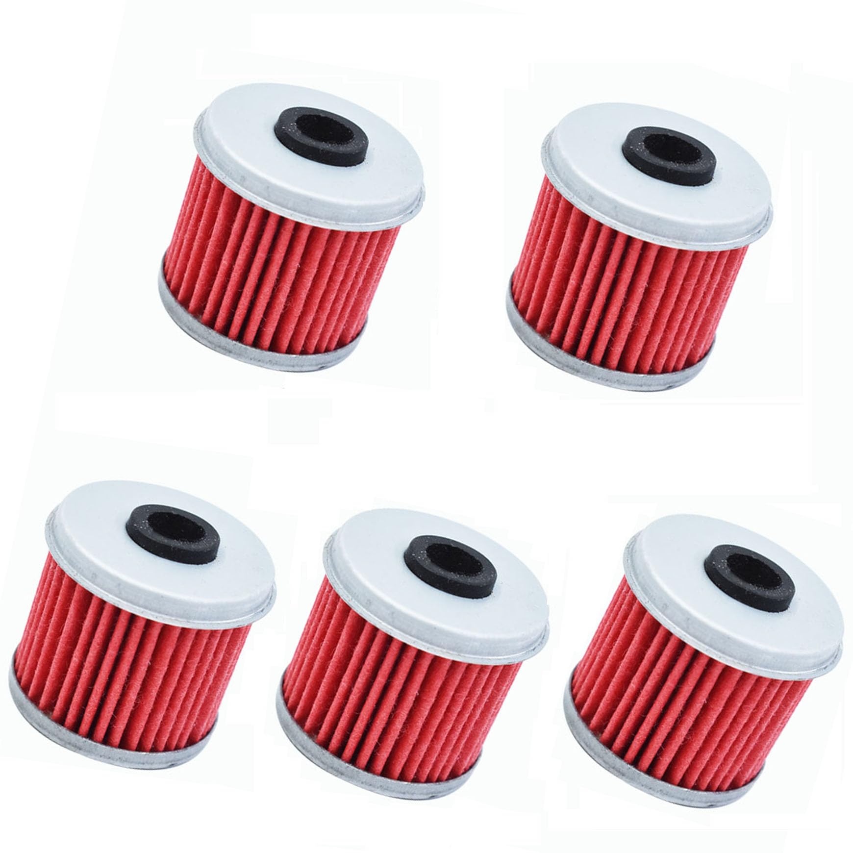 Silscvtt Pack of 5 Oil Filter Replacement for Honda TRX350FE Rancher 350 2000-2003 2003-2006