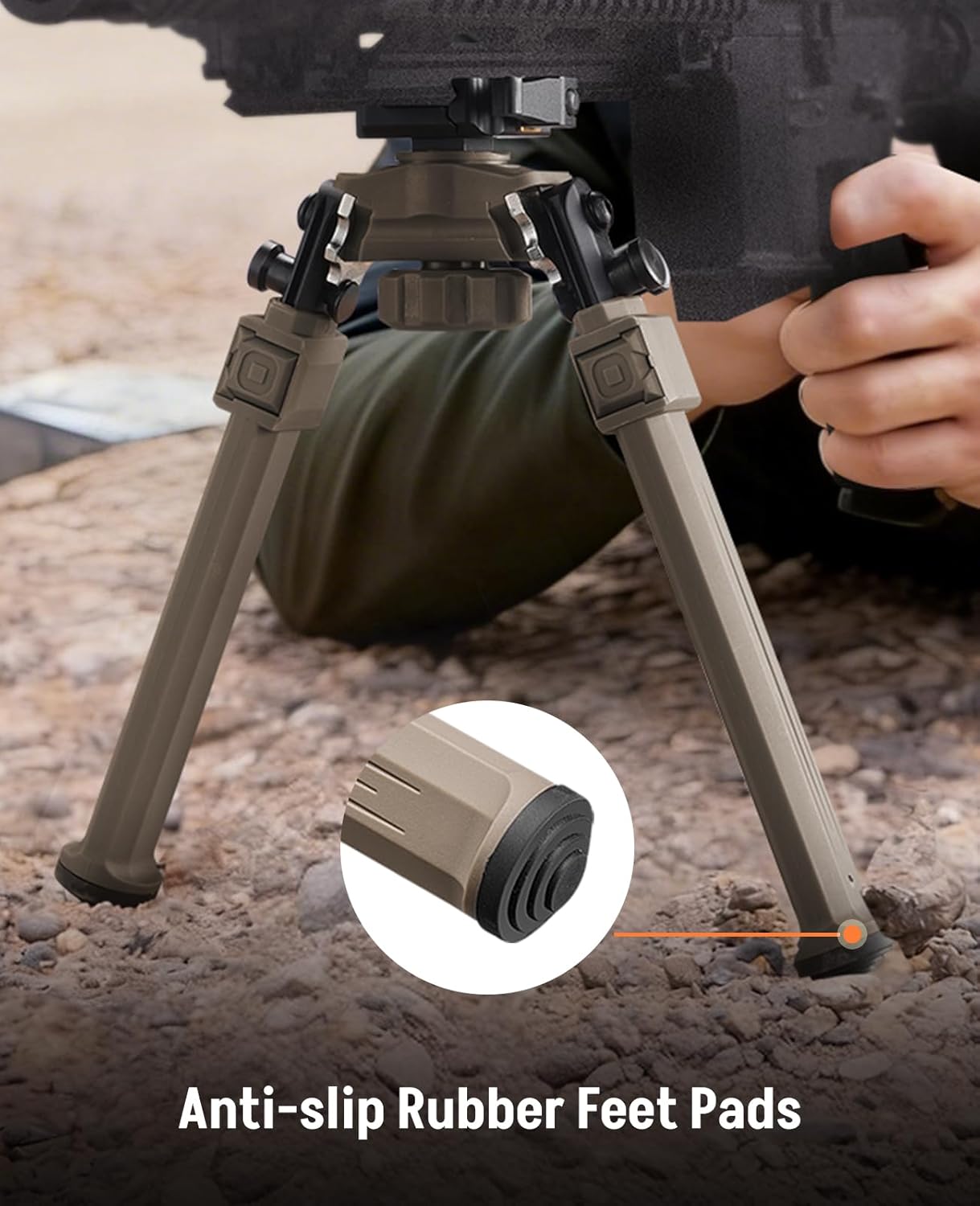 MidTen Picatinny Bipod Quick Release Rifle Bipod 360 Degrees Adjustable Bipods for Rifles Foldable Legs Lightweight for Outdoor