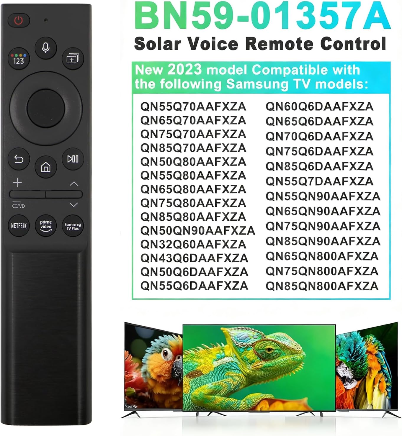 BN59-01357A BN59-01357F Solar Voice Remote Compatible with Samsung TV's image 2