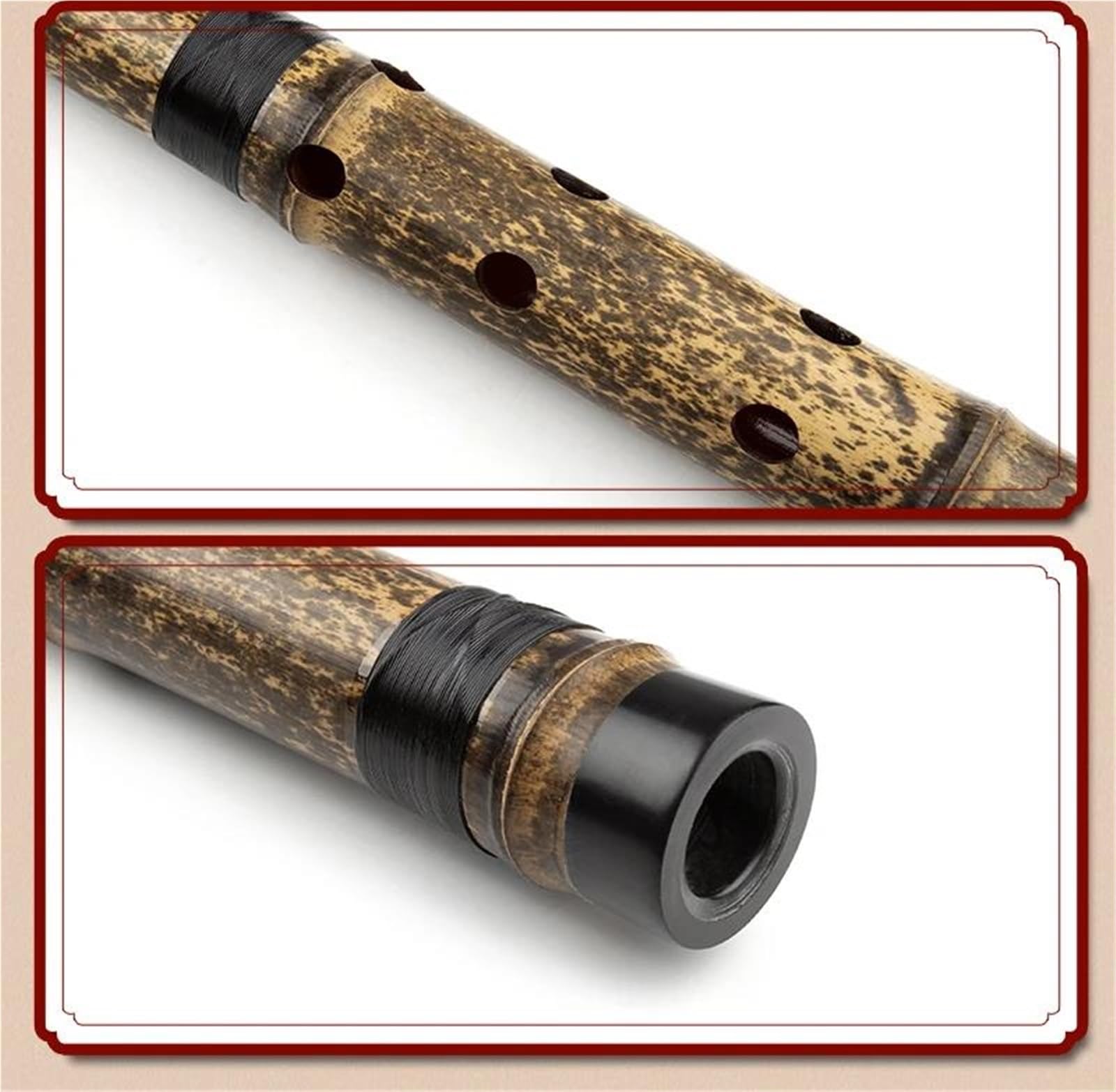 Flet bambusowy chiński G 8 otworów 75cm Instrument dęty drewniany Pionowy Początkujących Flet Bambusowy(G KEY XIAO)