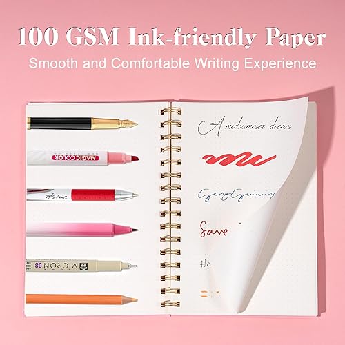 Miniatura 106 de Yoment Cuaderno de espiral con puntos y viñetas de 8.5 x 11 pulgadas, tamaño A4, cuadrícula de puntos grandes, papel de punto grueso de 3.53 oz/m²