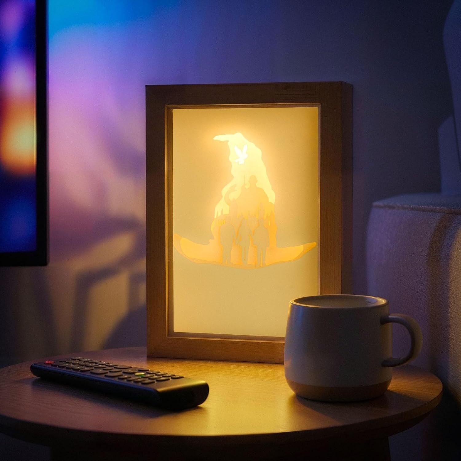 Allenjoy Magic Student 3D Papercut Night Light - Shadow Box Lamp, Home Office Desk Bedroom Decor, Gifts for Kids Boys Girls Men