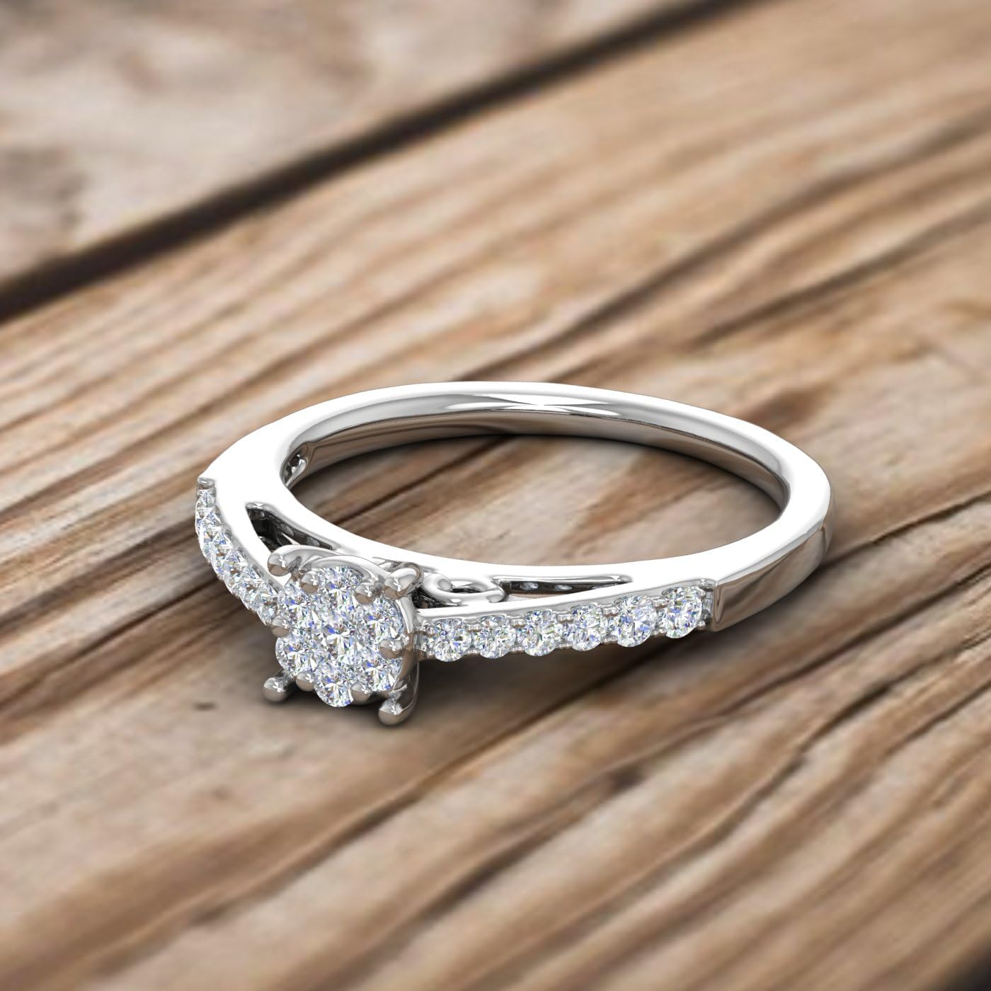 0.30 Carat Prong Set Diamond Engagement Ring in 14K Solid Gold