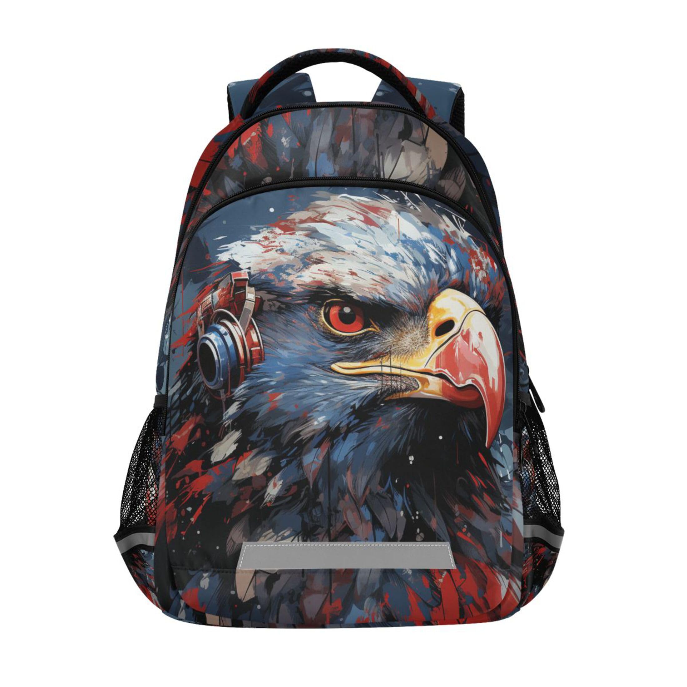 Bald Eagle Printing Backpack for Student Kids Rucksack Boys Girls School Bag Travel Daypack