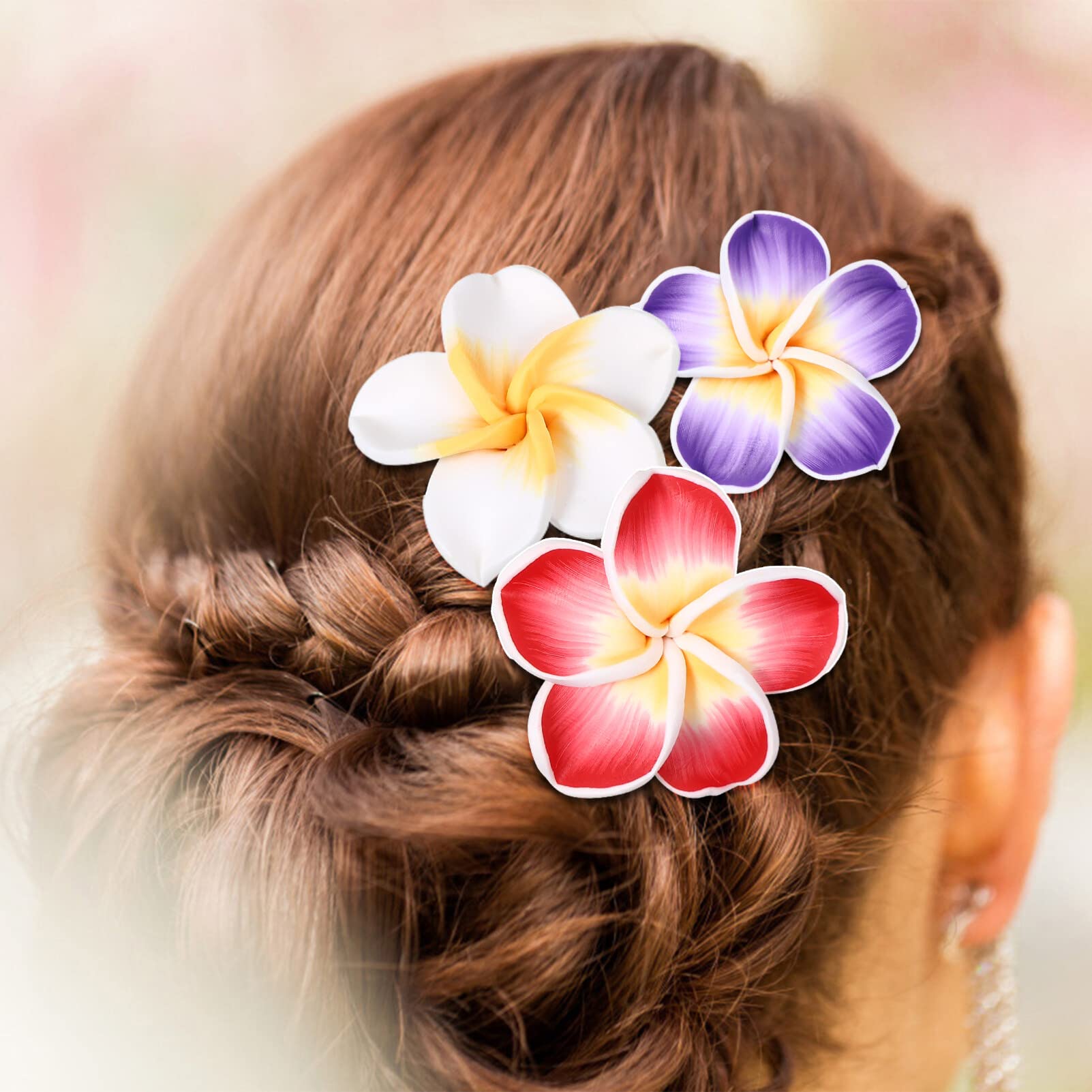 Lurrose Black Hair Clips 12PCS Hawaii Hair Tie - Image 4