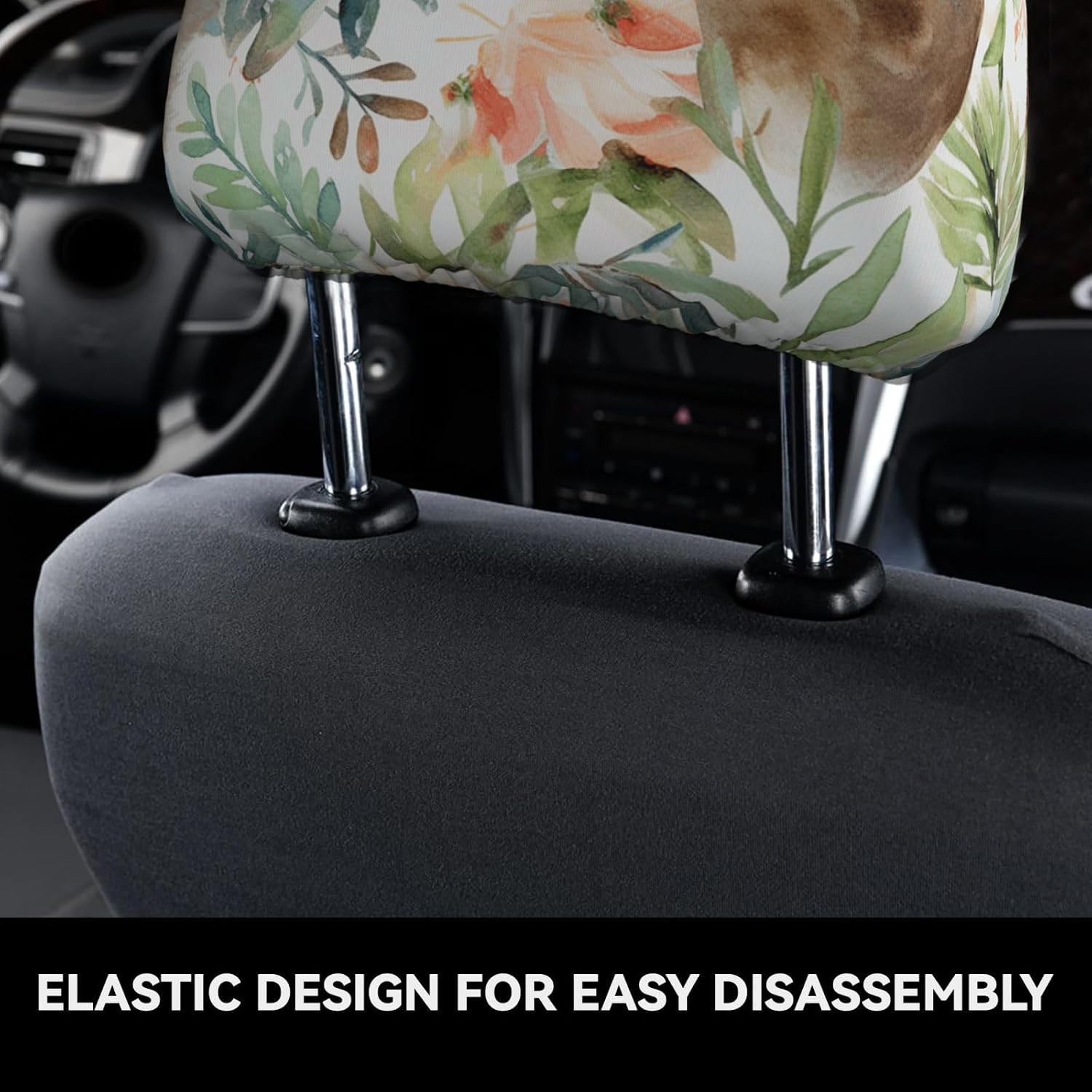 Watercolor Sloth Car Seat Headrest Cover Universal Car Head Rest Protector Stretch Dust Cover Wrap Protection image 3
