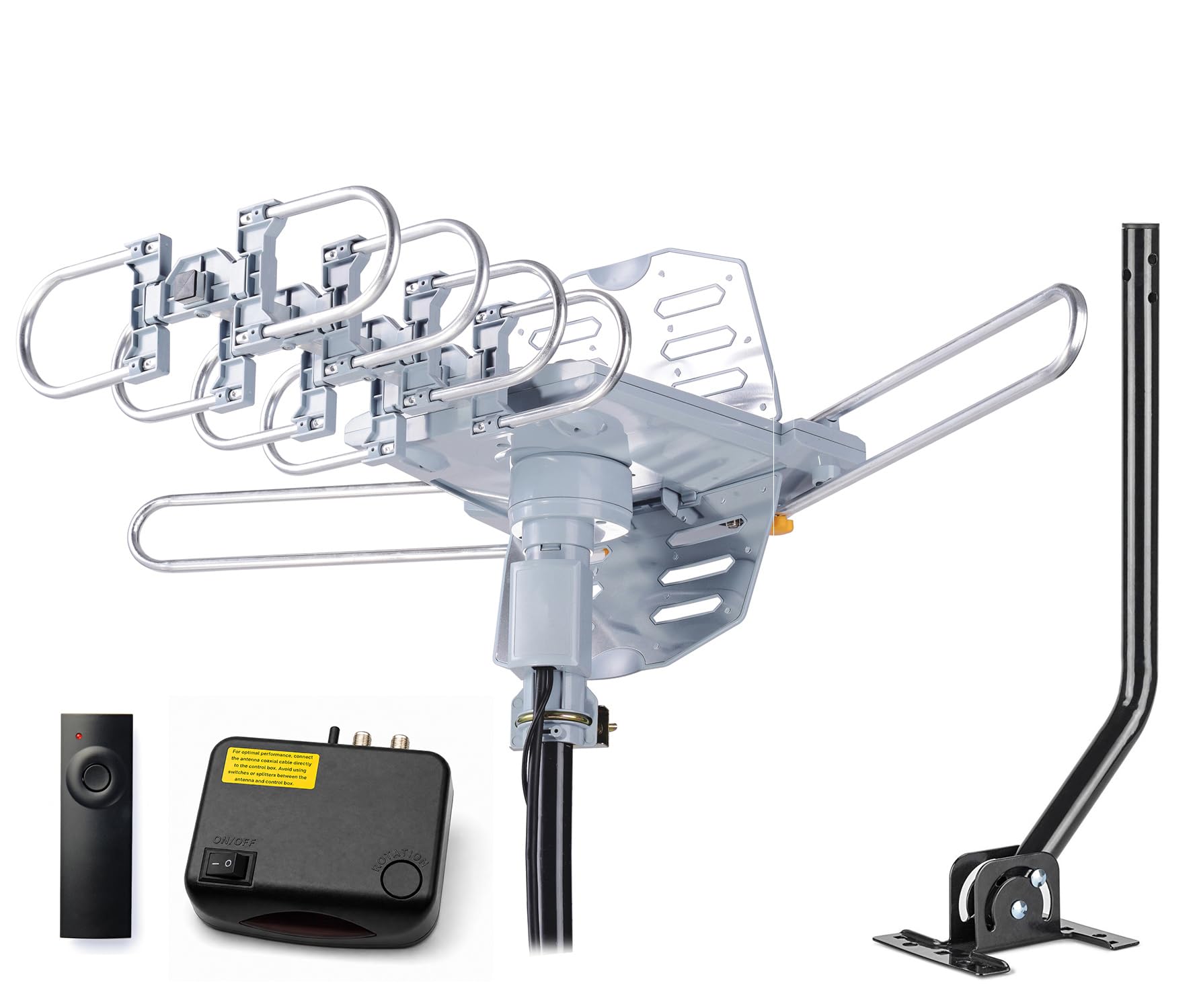 PBD Amplified Outdoor TV Antenna with 360° Motorized Rotation