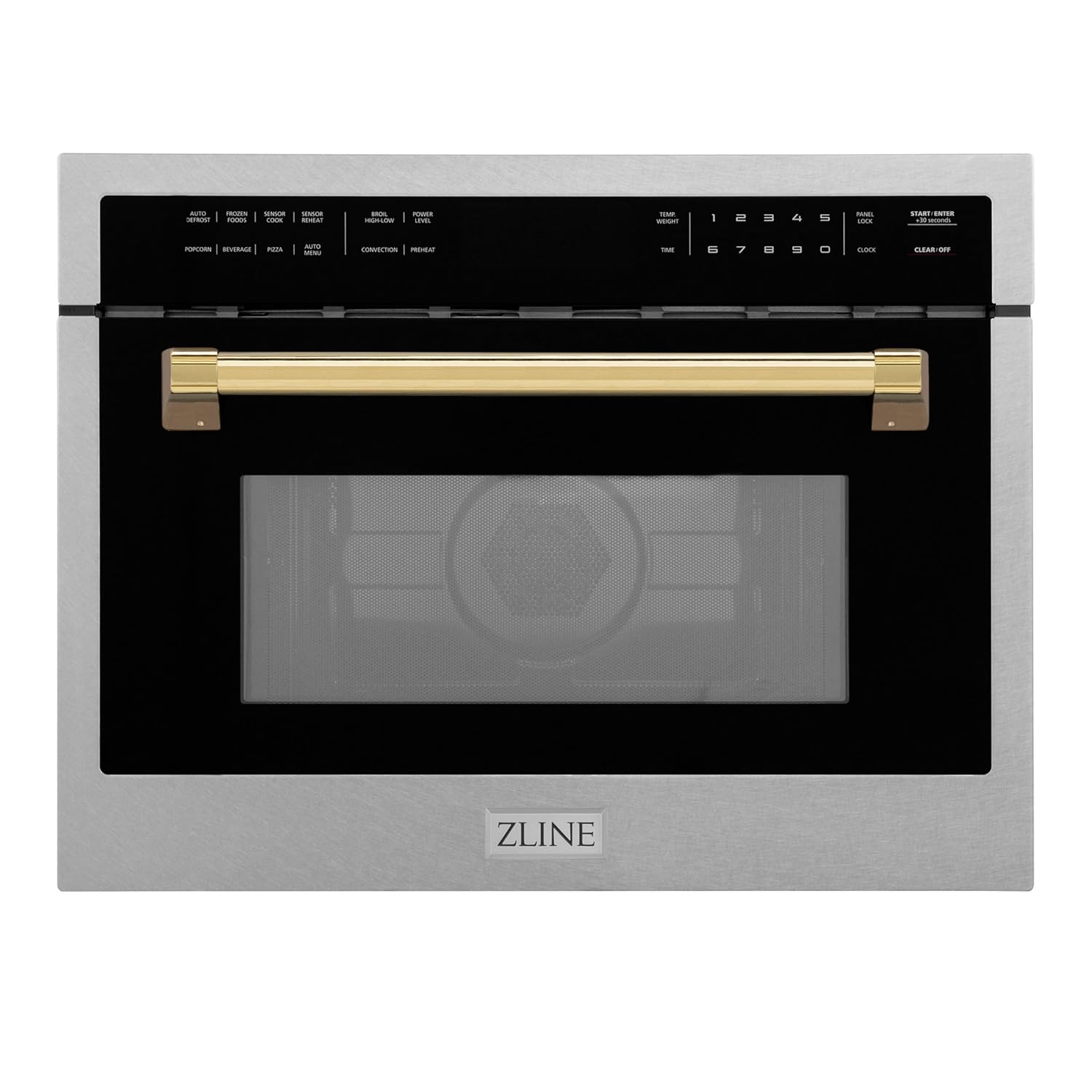 ZLINE Autograph Edition 24 in 1 6 cu ft Built-in Convection Microwave Oven in Satin Stainless Steel with