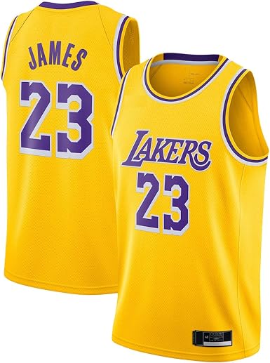 Los Lakers #23 - Camiseta de baloncesto para hombre, color amarillo LeBron  : Amazon.es: Ropa