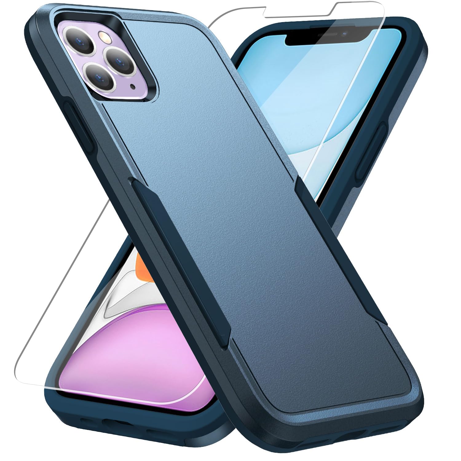 Warsia for iPhone 11 Pro Case,with Screen Protector,[Military Grade Drop Tested] Heavy-Duty Tough Rugged Shockproof Protective Case for iPhone 11 Pro