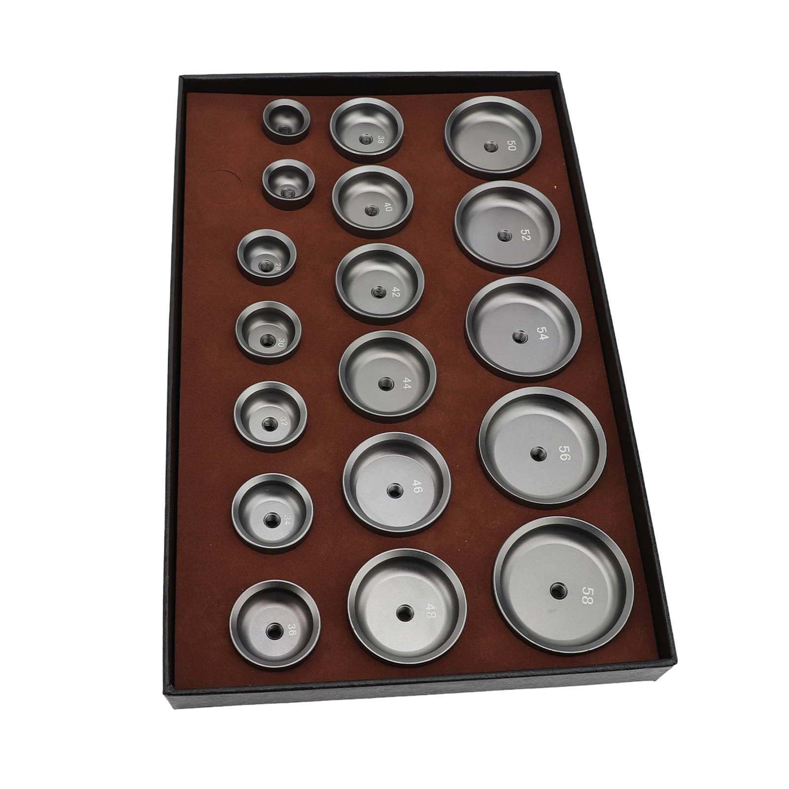 Generic 18 szt. Zestaw Pras do Zegarków Solidne Metalowe Narzędzia dla Zegarmistrzów i Hobbystów 24 Mm do 58 Mm
