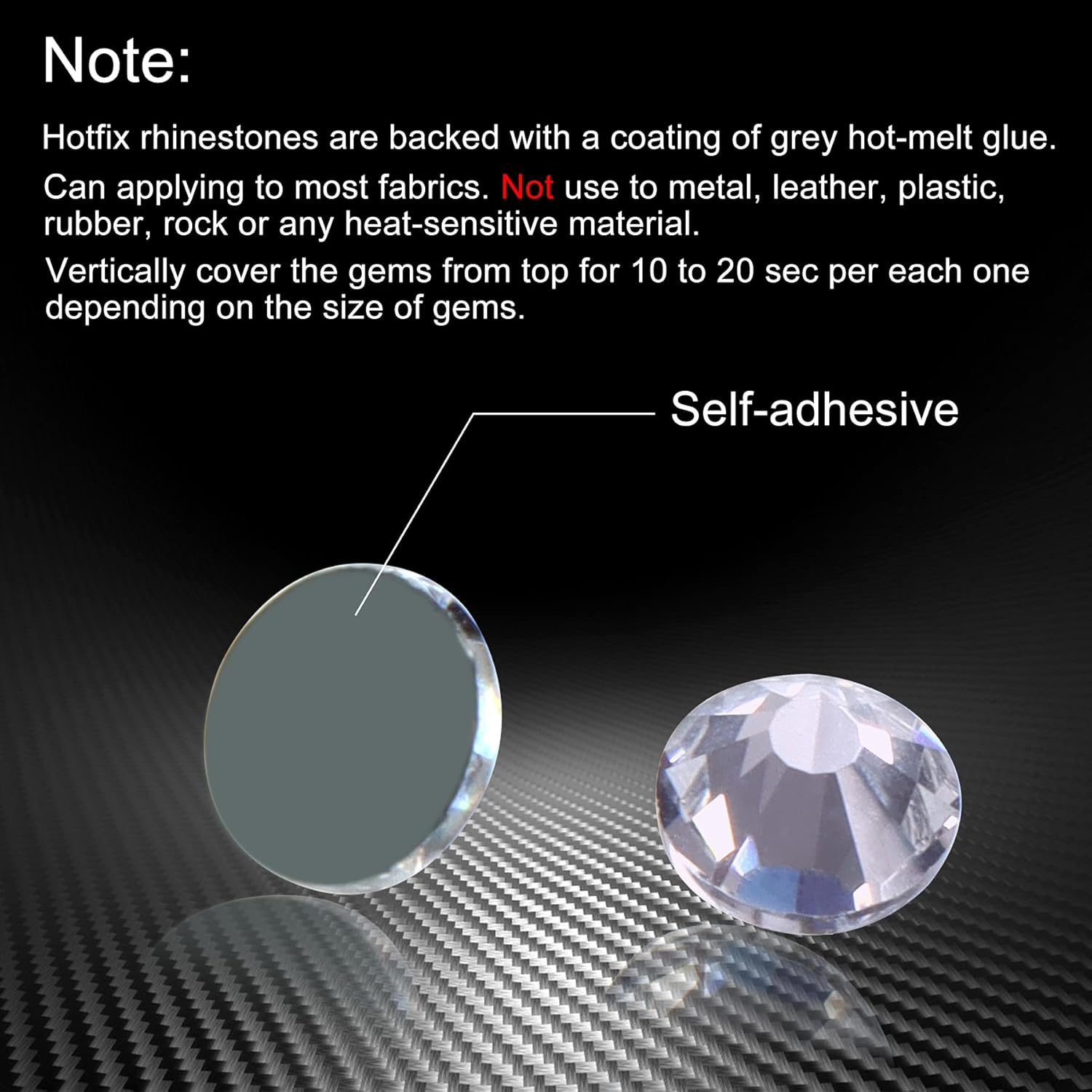 Jollin 144pcs Hotfix Rhinestones Flatback Crystal Rhinestones for Crafts Crafting Clothes Shoes DIY Decorations, SS40(8.4mm), Crystal - Image 5