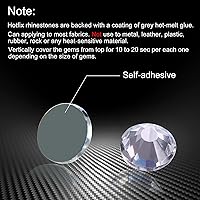 Vista 5 de 2880 diamantes de imitación termoadhesivos de imitación de cristal con parte trasera plana para manualidades, manualidades, ropa, zapatos