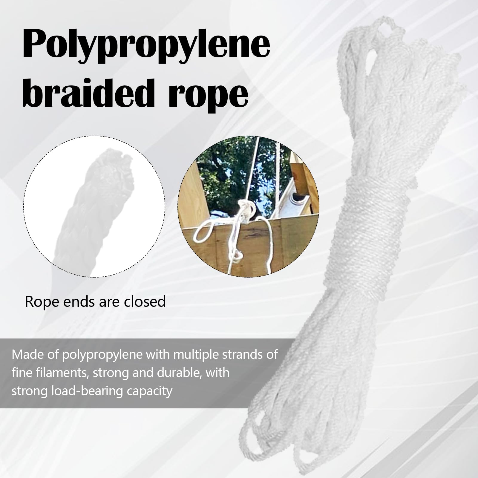 Carrucola Per Sollevamento, Puleggia Portante da 2000Kg con Fune in Nylon da 20m e Gancio Paranco Manuale con Un Paio di Guanti Per Il Sollevamento di Oggetti Industriali Pesanti e Nei Cantieri Edili