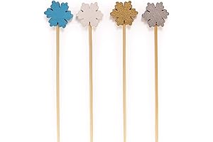 BambooMN - Festive & Elegant Snowflake Bamboo Skewers for Exceptional Appetizer Presentations