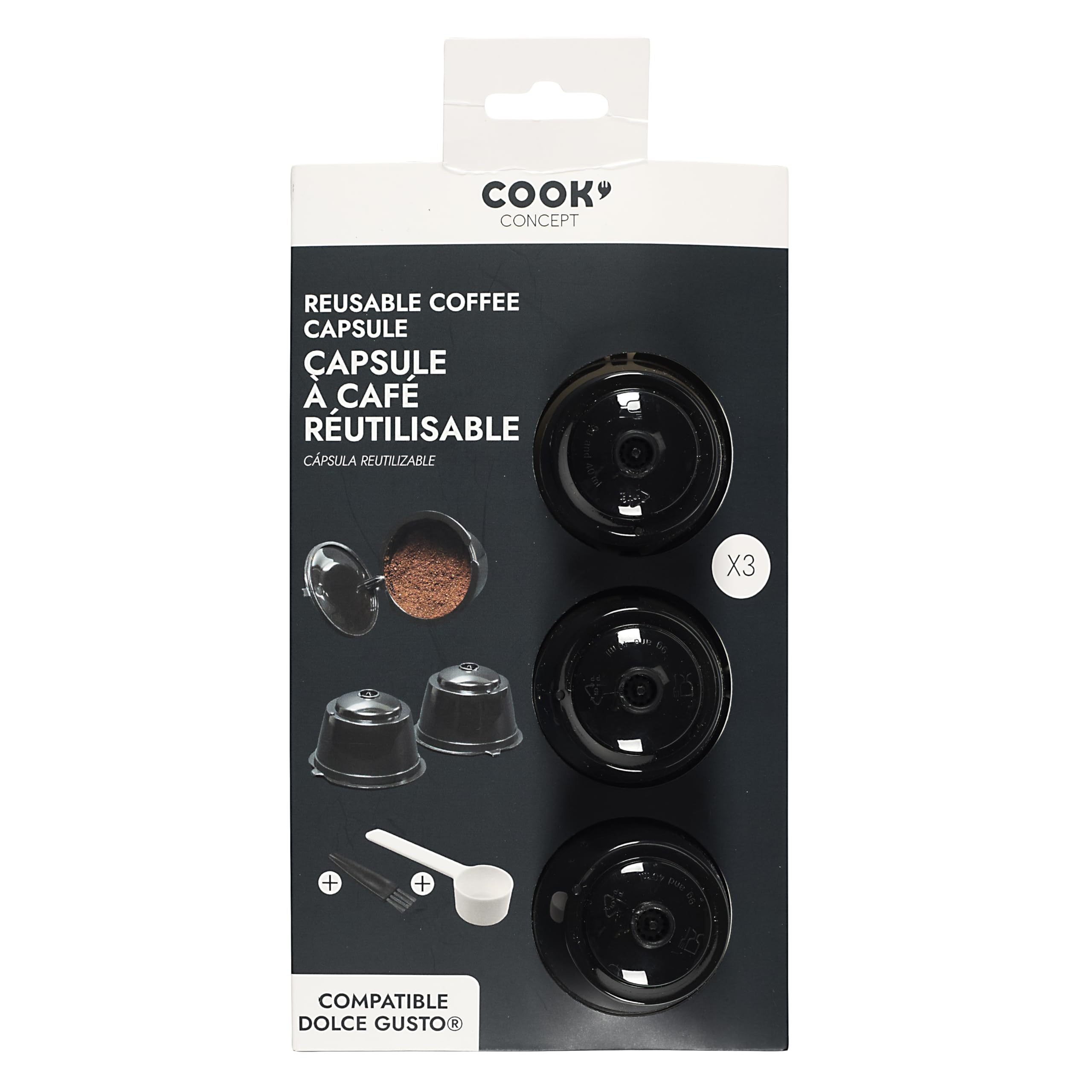 Cmp Dolce Gusto Kapsułki do Kawy, Czarny, 3 Sztuki