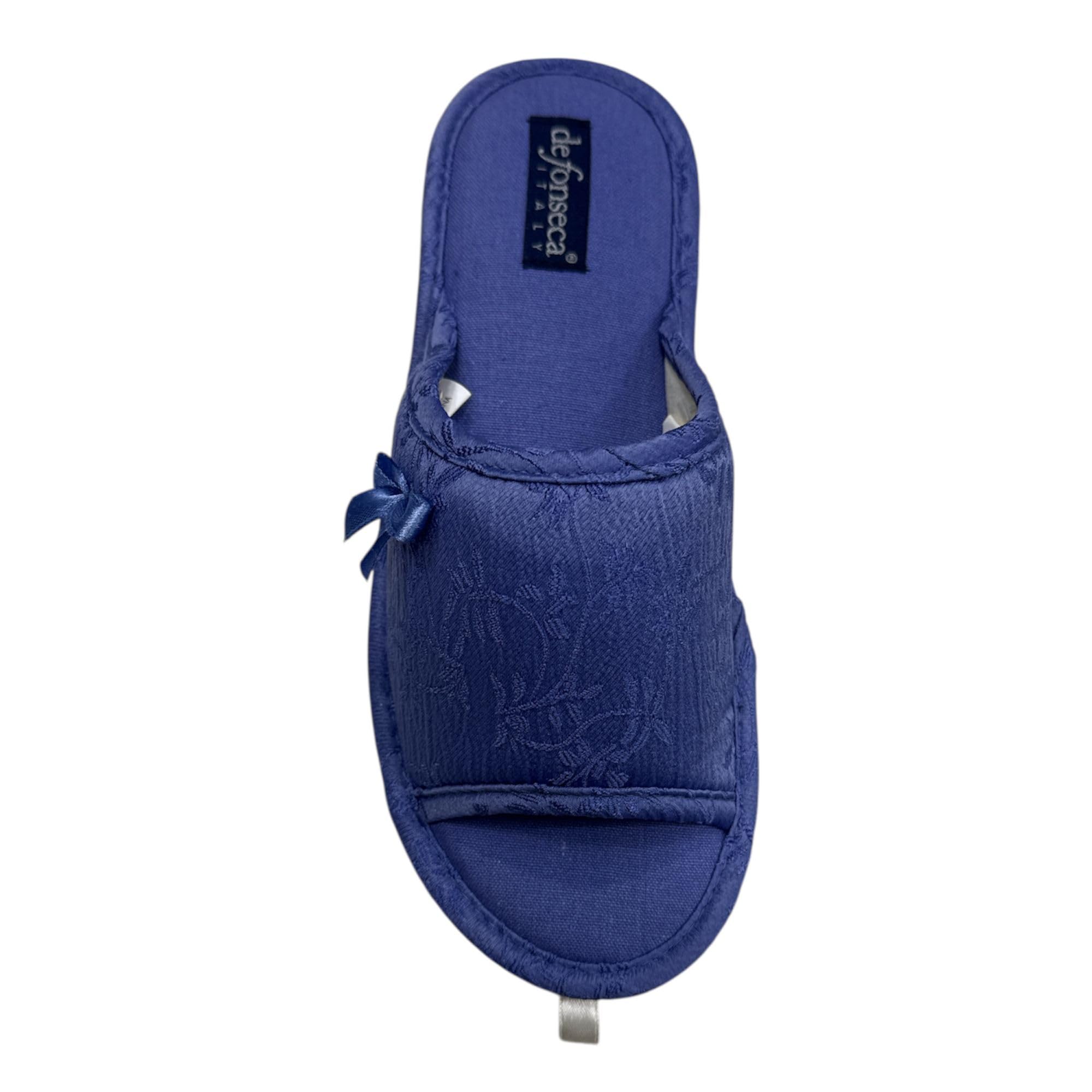 DeFonseca Pantofole Donna Mod De Terni WC36, Ciabatte Punta Aperta in Cotone Memory
