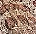 Simhomsen Vintage Burgundy Lace Tablecloth Embroidered Oval 60 × 84 Inch