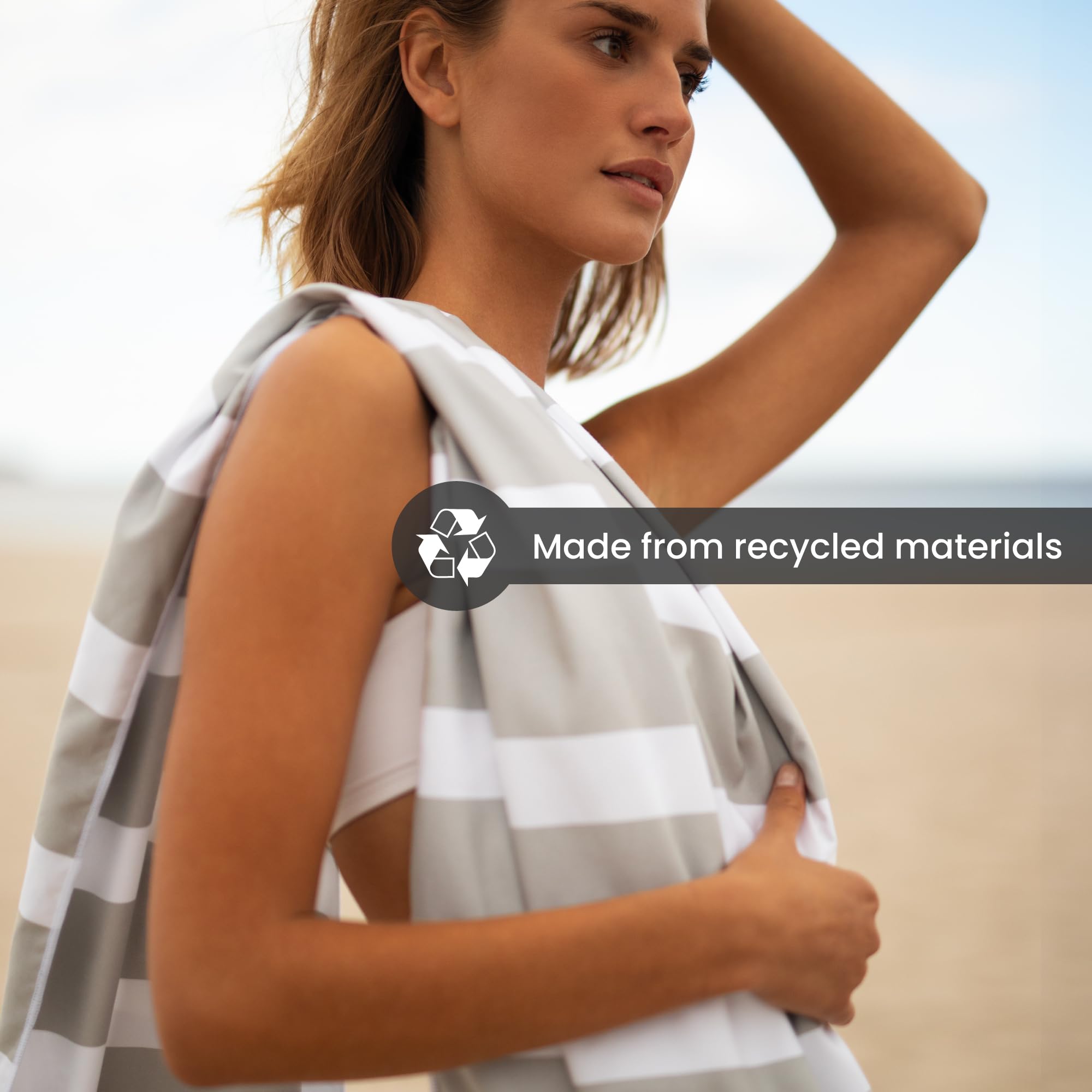 Fouta De Plage Xxl Tortue 100X200 Gris - Drap De Plage Serviette De Hammam 100% Coton Doux