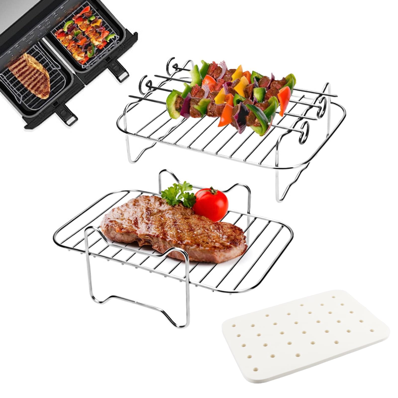 Griglia Per Friggitrice Ad Aria - Accessorio Acciaio Inox Per Cosori E Altre - Foto 8