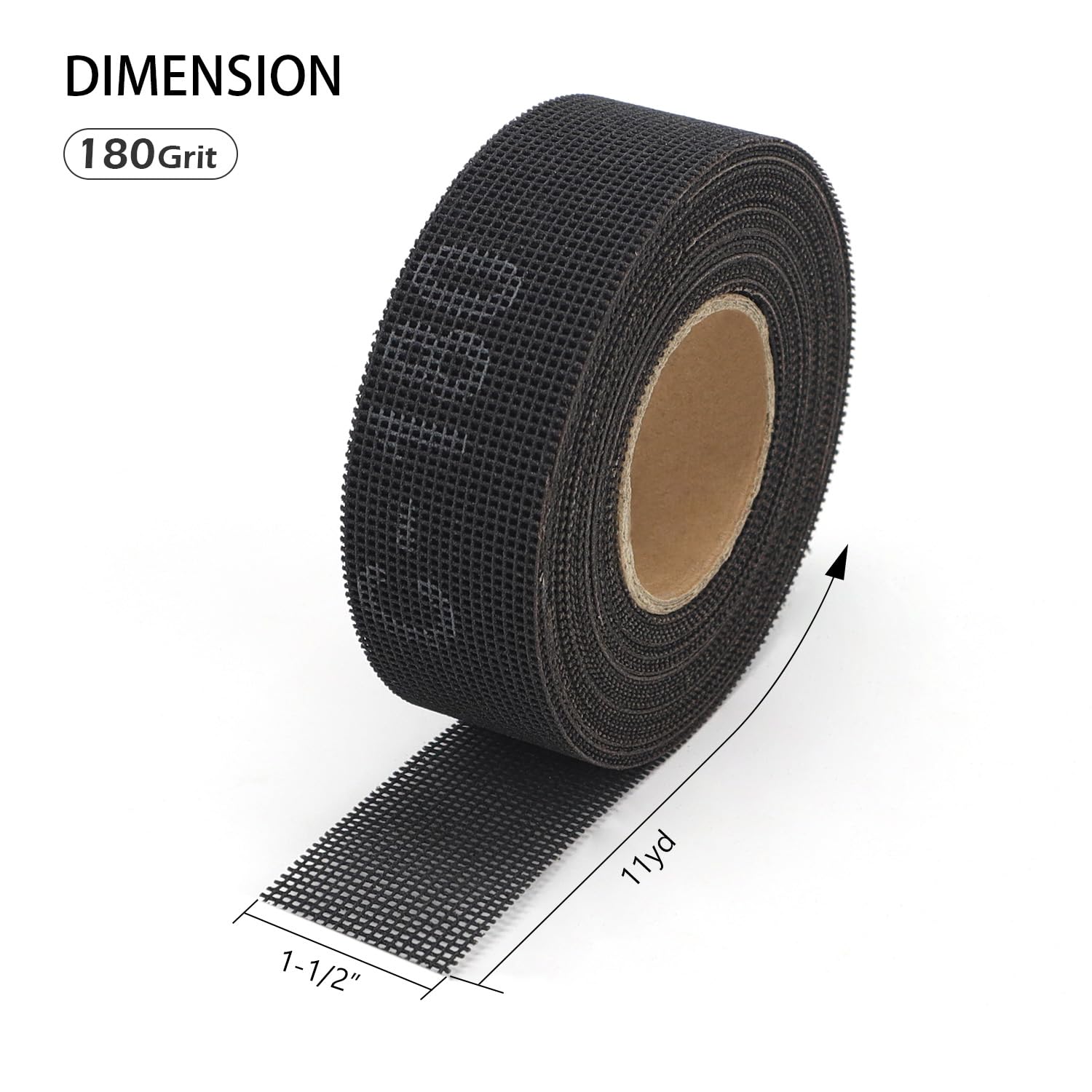 Malla de lijado de carburo de silicio | Rollo de pantalla de lijado de 1-1/2" x 10.9yd (3.8cm x 10m) grano 180