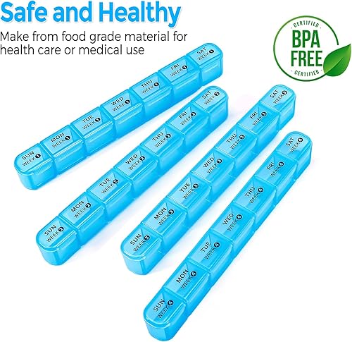 Miniatura 8 de Zoksi Organizador mensual de pastillas 28 días, 1 vez al día, organizador grande de 4 semanas, pastillero de un mes, organizador de medicamentos de