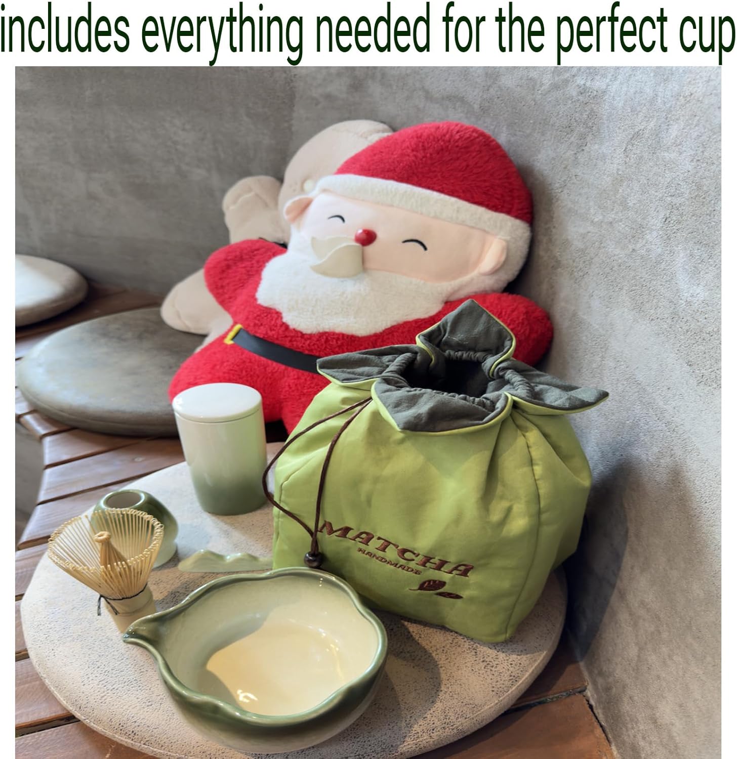 10 Sets Matcha with Whisk, Matcha Bowl with Whisk Holder and Spoon Rest All In One Bag, Sakura pink and Green, Perfect for Enthusiasts, Gift-giving