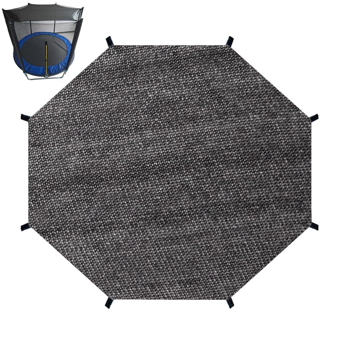 Sunshade Tent Cover for 10ft and 12ft Round Trampolines,Heavy-duty Anti-light Tarpaulin,Outdoor Sunshade,Suitable for Most Trampoline Tops,Easy To Install and Durable (6-pole,10ft)